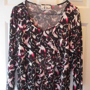 Women's NTouch Blouse 3/4 Inch Sleeves Size: Large
